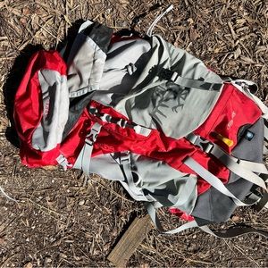 Red Osprey Jib (kids) 35L hiking backpack